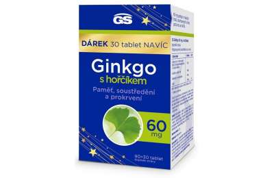 GS Ginkgo 60mg s hořčíkem tbl.90+30 dárek